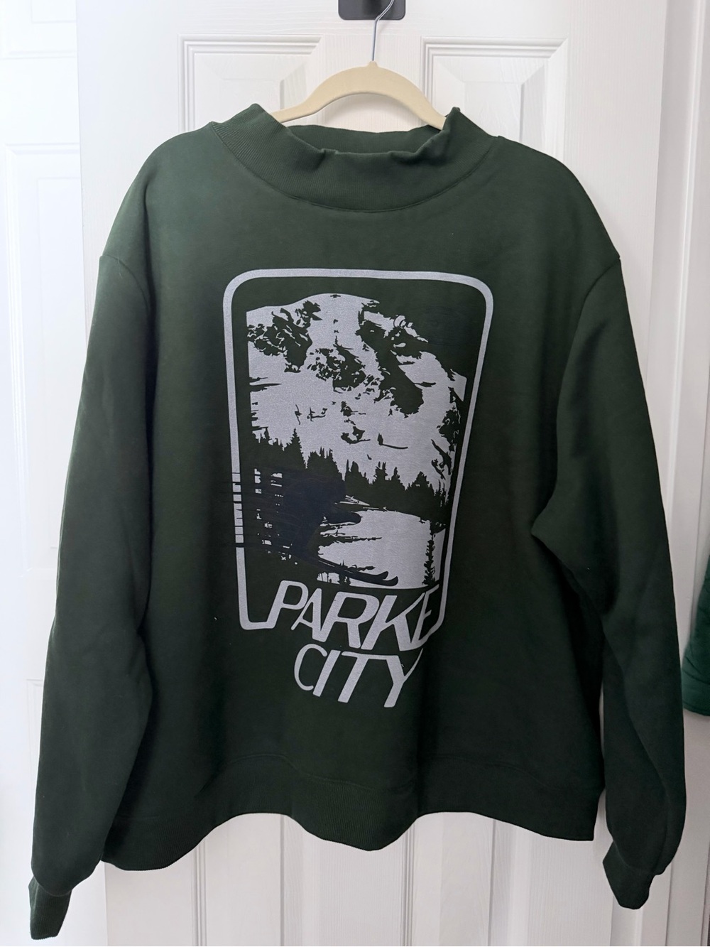 Parke Sport Graphic Mockneck - Forest / XXL NWT